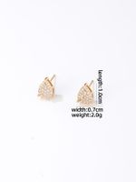 1 Pair Hip-Hop Cool Style Shiny Water Droplets Plating Inlay Copper Zircon Ear Studs sku image 1