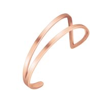 Style Simple Couleur Unie Acier Inoxydable Placage Plaqué Or Rose Bracelet sku image 2