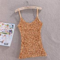 Women's Camisole Tank Tops Sequins Simple Style Solid Color main image 5