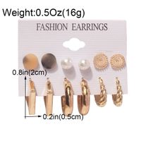 1 Set Simple Style C Shape Alloy Earrings Ear Studs main image 4