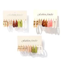 1 Set Modern Style Solid Color Arylic Imitation Pearl Alloy Earrings main image 6
