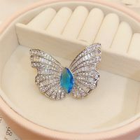 Elegant Animal Insect Butterfly Copper Inlay Artificial Gemstones Women's Brooches main image 1