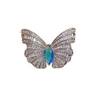 Elegant Animal Insect Butterfly Copper Inlay Artificial Gemstones Women's Brooches main image 3