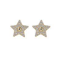 1 Par Elegante Señora Estrella Forma De Corazón Mariposa Enchapado Embutido Cobre Diamante Artificial Pendientes main image 4