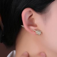 1 Pair Elegant Lady Star Heart Shape Butterfly Plating Inlay Copper Artificial Diamond Ear Studs sku image 49