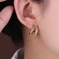 1 Pair Elegant Lady Star Heart Shape Butterfly Plating Inlay Copper Artificial Diamond Ear Studs sku image 24