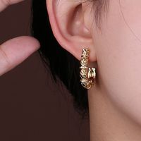 1 Pair Elegant Lady Star Heart Shape Butterfly Plating Inlay Copper Artificial Diamond Ear Studs sku image 27