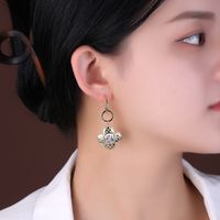1 Pair Elegant Lady Star Heart Shape Butterfly Plating Inlay Copper Artificial Diamond Ear Studs sku image 40