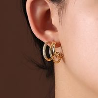 1 Pair Elegant Lady Star Heart Shape Butterfly Plating Inlay Copper Artificial Diamond Ear Studs sku image 44