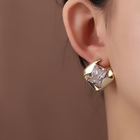 1 Pair Elegant Lady Star Heart Shape Butterfly Plating Inlay Copper Artificial Diamond Ear Studs sku image 53