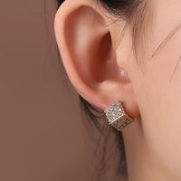 1 Pair Elegant Lady Star Heart Shape Butterfly Plating Inlay Copper Artificial Diamond Ear Studs sku image 51