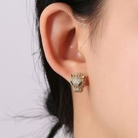 1 Pair Elegant Lady Star Heart Shape Butterfly Plating Inlay Copper Artificial Diamond Ear Studs sku image 50