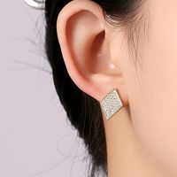 1 Pair Elegant Lady Star Heart Shape Butterfly Plating Inlay Copper Artificial Diamond Ear Studs sku image 26