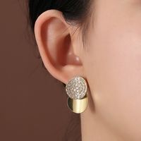 1 Pair Elegant Lady Star Heart Shape Butterfly Plating Inlay Copper Artificial Diamond Ear Studs sku image 20