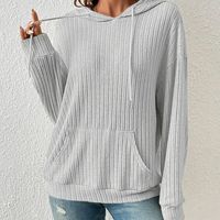 Women's Hoodie Long Sleeve Hoodies & Sweatshirts Pocket Casual Solid Color main image 3