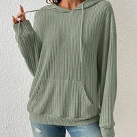 Women's Hoodie Long Sleeve Hoodies & Sweatshirts Pocket Casual Solid Color main image 4