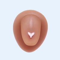 Hip-hop Simple Style Heart Shape Stainless Steel Resin Plating White Gold Plated Tongue Nail main image 6
