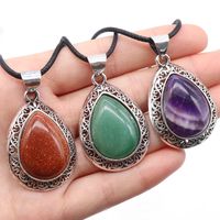 Retro Water Droplets Crystal Agate Wholesale Charms main image 2