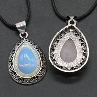 Retro Water Droplets Crystal Agate Wholesale Charms main image 4