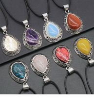 Retro Water Droplets Crystal Agate Wholesale Charms main image 5