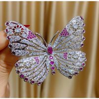 Shiny Butterfly Copper Plating Inlay Zircon Women's Brooches main image 1