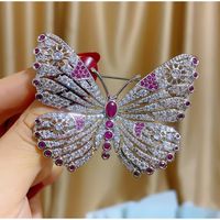 Shiny Butterfly Copper Plating Inlay Zircon Women's Brooches main image 2