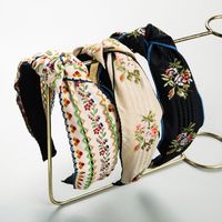 Women's Elegant Luxurious Printing Flower Cloth Embroidery Hair Band main image 1