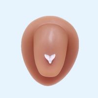 Hip-hop Simple Style Heart Shape Stainless Steel Resin Plating White Gold Plated Tongue Nail sku image 4