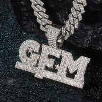 Hip-hop Exaggerated Rock Letter Emoji Face Alloy Plating Inlay Rhinestones Gold Plated Unisex Pendant Necklace main image 1