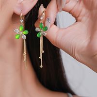 1 Pair Fairy Style Simple Style Geometric Heart Shape Butterfly Plating Alloy Drop Earrings main image 4