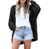 Women's Sweater Long Sleeve Sweaters & Cardigans Hollow Out Casual Solid Color main image 6