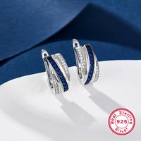 Lady Round Oval Sterling Silver Plating Inlay Zircon White Gold Plated Women's Rings Earrings Necklace main image 8