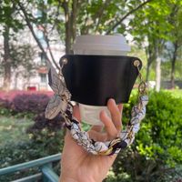 Casual Solid Color Arylic Pu Leather Cup Sleeves main image 2