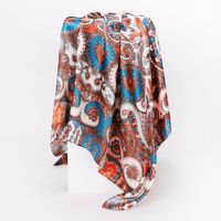 Women's Lady Monogram Satin Printing Silk Scarf sku image 11