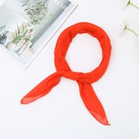 Women's Simple Style Classic Style Solid Color Chiffon Silk Scarf main image 1