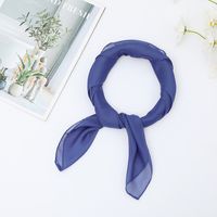 Women's Simple Style Classic Style Solid Color Chiffon Silk Scarf sku image 3