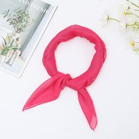 Women's Simple Style Classic Style Solid Color Chiffon Silk Scarf sku image 8