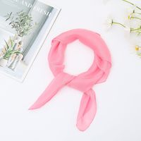 Women's Simple Style Classic Style Solid Color Chiffon Silk Scarf sku image 9