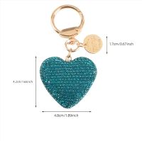 Korean Style Heart Shape Rhinestone Unisex Bag Pendant Keychain main image 5