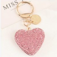 Retro Streetwear Heart Shape Alloy Women's Bag Pendant Keychain sku image 2