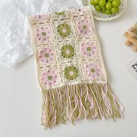 Women's Cute Sweet Flower Knit Scarf sku image 2