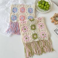 Women's Cute Sweet Flower Knit Scarf main image 2