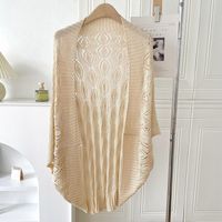 Women's Sweet Solid Color Knit Shawl main image 4