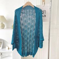 Women's Sweet Solid Color Knit Shawl sku image 5