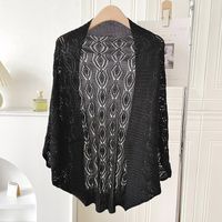 Women's Sweet Solid Color Knit Shawl sku image 3