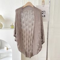 Women's Sweet Solid Color Knit Shawl sku image 7