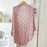 Women's Sweet Solid Color Knit Shawl sku image 2