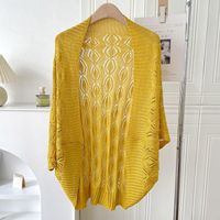 Women's Sweet Solid Color Knit Shawl sku image 6