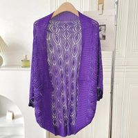 Women's Sweet Solid Color Knit Shawl sku image 10