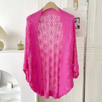 Women's Sweet Solid Color Knit Shawl sku image 8